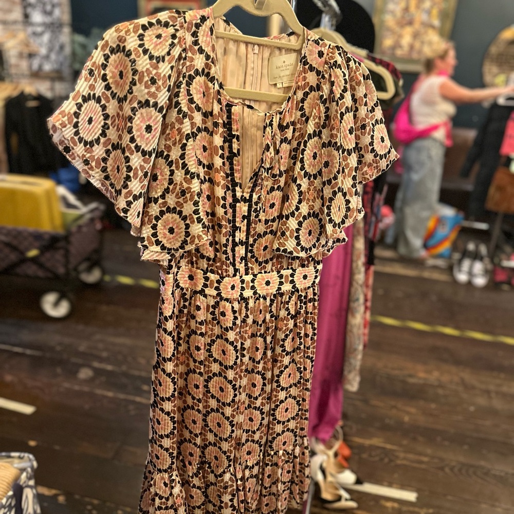 Kate Spade Floral Dress in Black and Pink